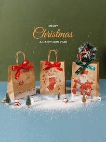 5 أكياس ورقة كرافت بطباعة هدية سانتا كلوز وشجرة عيد الميلاد ، أكياس تغليف الهدايا ، ديكورات عيد الميلاد للمنزل ، مستلزمات تغليف الهدايا ، مستلزمات تغليف الهدايا متعددة الأغراض ، هدايا عيد الميلاد الجديدة ديكورات عيد الميلاد ، ديكورات عيد الميلاد ، هدايا عيد الميلاد ، مستلزمات حفلة عيد الميلاد ، أكياس هدايا عيد الميلاد ، أكياس عيد الميلاد ، ملصقات عيد الميلاد - متعدد الألوان - مشاهدة 4