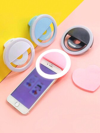 适用于智能手机的便携式环形灯、直播自拍照明、办公桌化妆人像摄影补光灯、迷你户外拍摄照明器 LED 灯便携式 LED 视频灯可调光、相机和摄像机 Vlogging 用于照片自拍视频录制缩放会议、采访、直播、Vlog、家庭聚会、圣诞派对拍摄、用于手持自拍、适合自拍和直播的户外活动、便携式灯