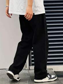 Men's Baggy Balloon Jeans 100% Cotton Premium Fabric Straight Cut Wide Dazzling