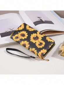 Ví nữ khóa kéo mới 2024 có sức chứa lớn và nhiều ngăn đựng thẻ Ví phụ kiện túi xách cho nữ Ví Ví dài Ví đeo tay - màu đen - Xem 5