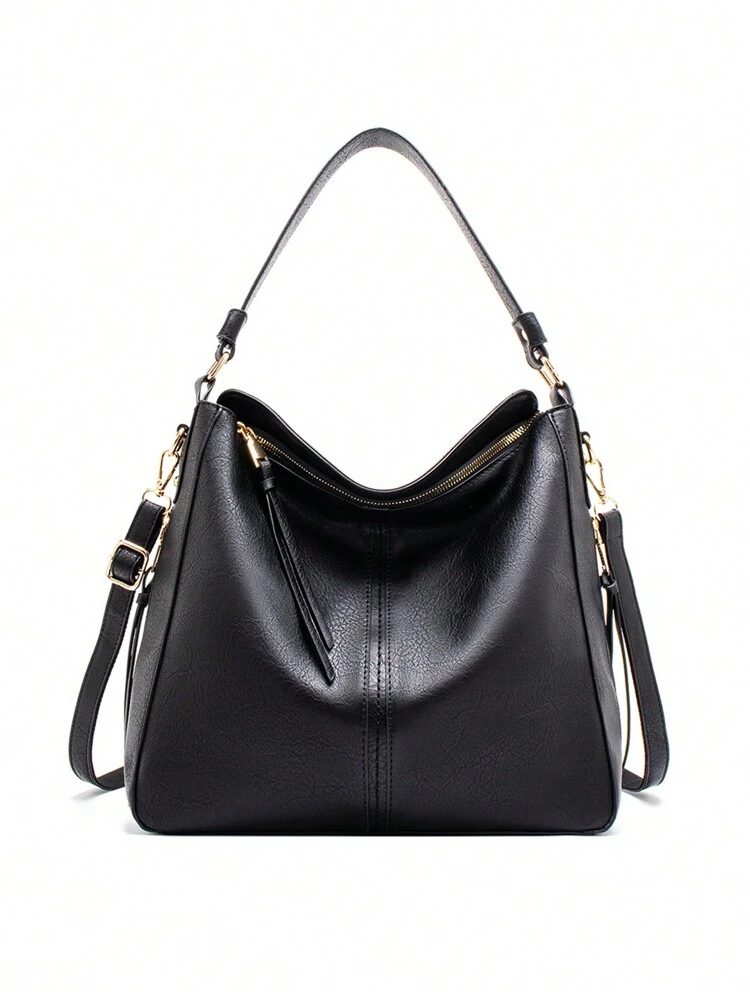 Pu Women Handbag Female Leisure Shoulder Bag Purse Vintage Tote Bag ZAINJO Women's Shoulder Handbags Women Handbag PU Leather Women Shoulder Bags Women Messenger Bag Ladies Casual Bags, Minimalist Style Women Bag, Eye-Catching Work Bags For Women