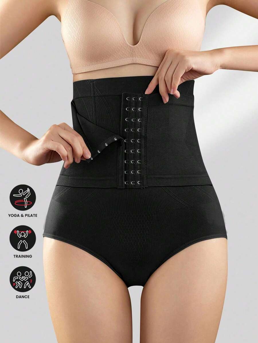 Sports Outdoor 1pc Sports Waist Belt Shapewear Waist Trainer Corset Shapewear Shorts Gym Accessories - Black - View 1