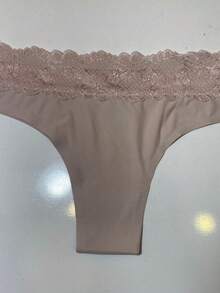 Kit 3\5 Seamless Panties With Lace On The Elastic/Normal Panties/608 - 彩色 - 查看 5