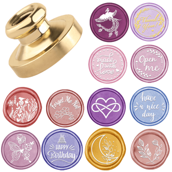 Wax Seal Header Open Me, Make With Love, Have A Nice Day Greetings Brass Seal Header For Decorating Envelopes Invitations Gifts Birthday Party Postcards Greeting Cards Gifts