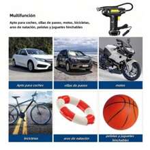 Compresor Inflador Led Automático Eléctrico, Pistola Bomba de Aire Inflador de Llantas, Neumáticos, Compresor De Aire Portátil, Bomba de Aire con Pantalla Digital Para Coche, Bicicleta, Motocicleta