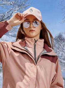 YOMEGO Veste d'hiver pour femmes 3 en 1 résistante à l'eau et coupe-vent, manteau de ski avec doublure chaude, manteau à capuche amovible et élégant pour femmes, parfait pour les aventures extérieures, le jogging, la randonnée et le camping
