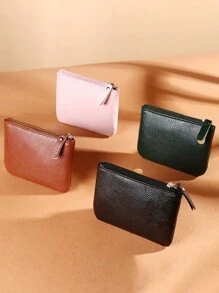 PU Zipper Women Fashionable Wallet Card Bag Litchi Embossed Short Card & Key & Storage Bag Malist Wallet Lightweight Fashion For Anniversary For Birthday Gift For Gift White-Collar Workers For Male For Female For Women Wallet Mini Wallet Purse Wallet Coin Wallet Travel Wallet