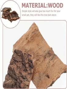 5/10PCS Glass Container Cork Bark Background Board, Reptile Tank Tree Background Wall Decoration Habitat Climbing Mat Decoration, Suitable For Lizards, Geckos, Bearded Dragons, Frogs, Fish Tanks - Shape Random