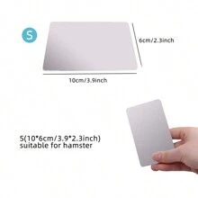 1pc Aluminum Cooling Mat For Hamsters, Effective Heat Reduction For Hamsters Or Guinea Pigs, Summer Cooling Supply