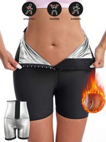 女式运动户外桑拿运动裤高腰训练短裤健身塑身衣束腰健身配件