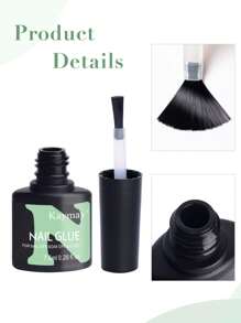 Kaymay 3 件装指甲凝胶底漆面漆指甲油凝胶套装强力附着力 UV/LED 浸泡超高亮度耐刮擦保护指甲粘合指甲板面漆光泽透明黑瓶透明凝胶家庭美甲美甲技师家庭用户美容爱好者美甲套装 - 彩色 - 查看 4