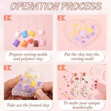 1pc Mini Silicone Polymer Clay Mold For Jewelry Earring Making, Cutter