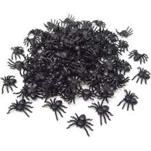 50 y 100 piezas Mini bichos realistas de broma, cucarachas falsas de plástico, araña de plástico negro pequeña, imitaciones realistas de bichos, artículo de novedad, artículo de broma de Halloween, decoraciones de Halloween, obsequios para fiesta - Multicolor - Ver 6