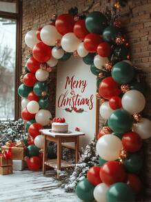 77/137 件圣诞气球花环拱门套件，带红白绿气球圣诞派对装饰，万圣节，万圣节装饰 - 彩色 - 查看 8