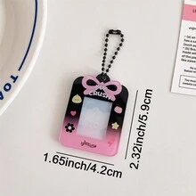 Móc khóa đựng thẻ Kpop Acrylic 3 inch Khung ảnh Thẻ học sinh Xe buýt - Nhiều màu - Xem 2