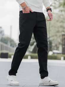 Men's Skinny Jeans With Lycra Spandex 95% Cotton 5% Spandex Premium Line Basic Casual Social Traditional Smooth Cut - màu đen - Xem 4