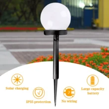 FLOWood Solar Lights Outdoor Garden, 6 Pack Solar Globe Lights Outdoor Globe Stake Light Garden Path Lighting For Garden - warm white - View 2