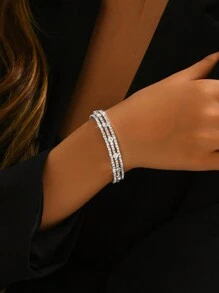 1 件奢华三排水晶手链