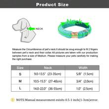 Vòng cổ thú cưng bằng vải nylon và lông cừu màu trơn tùy chỉnh, khóa vàng hồng có thể điều chỉnh, vòng cổ chống lạc cho chó - màu xanh lá - Xem 2