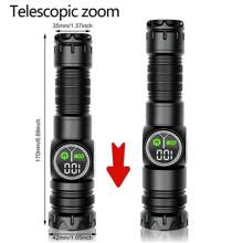 2pcs Rechargeable Flashlights High Lumen, Super Bright Magnetic Flash Light, Waterproof,Powerful Led Flashlight With Digital Power Display For Camping, Emergencies, Home - 2pcs - View 11