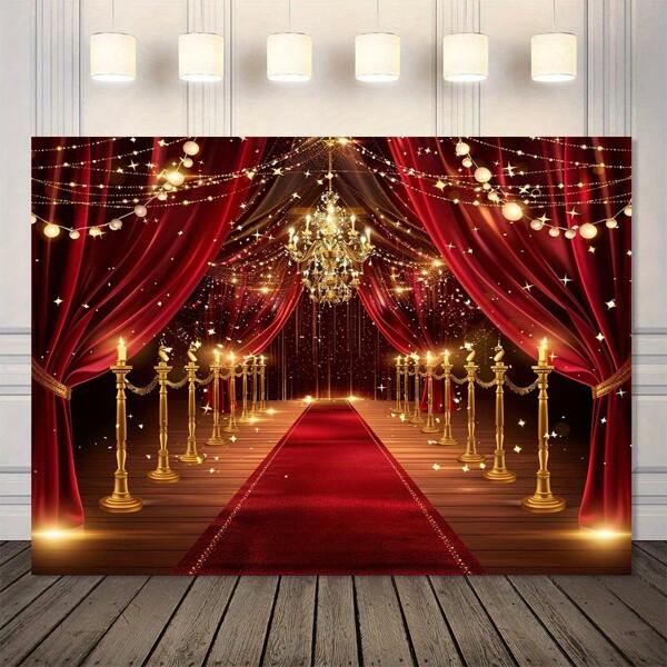 1pc, Multifunctional Red Carpet Background Fabric - Suitable For Parties, Birthdays, And Outdoor Decoration,Christmas
