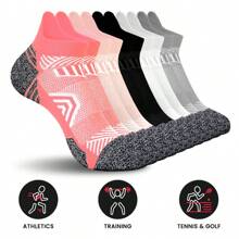 Sports Outdoor 5 Pairs Women's Athletic Lightweight Breathable Running Fitness Ankle Socks