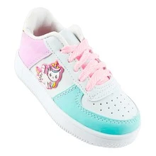 Tenis Para Niñas Con Lindo Diseño De Unicornio Calzado Deportivo Con Suela Cosida Estilo Moderno Y Casual 037-BMLU - Blanco - Ver 2