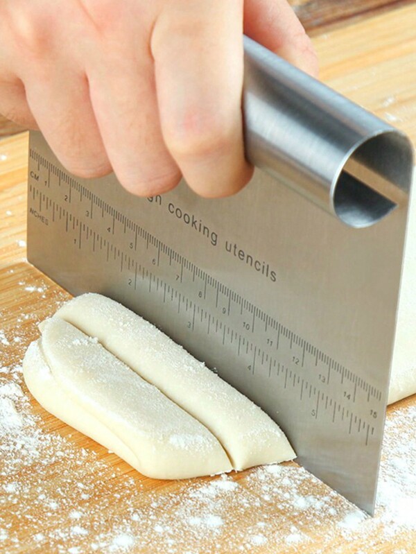 Stainless Steel Dough Cutter, Multi-Functional Bread/Pastry Scraper Tool For Baking
