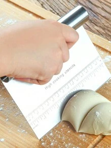 Cortador de masa/pan de acero inoxidable, herramienta de corte de masa de uso múltiple para hornear - Plateado - Ver 2