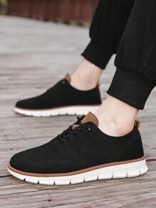 Ladies Dress Sneakers Casual Men Dress Shoes Mesh Sneakers Lightweight Breathable Fashion Walking Sneakers. - 黑色 - 查看 5