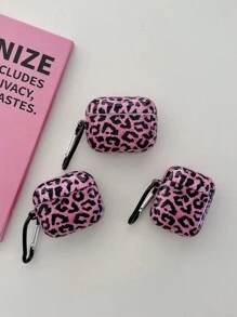 1 pieza Funda de silicona con estampado de leopardo en forma de corazón rosa compatible con Apple 1/2/3/Pro/Pro 2nd Gen, cubierta protectora antideslizante - Rosa Fucsia - Ver 2