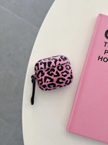 1 pieza Funda de silicona con estampado de leopardo en forma de corazón rosa compatible con Apple 1/2/3/Pro/Pro 2nd Gen, cubierta protectora antideslizante - Rosa Fucsia - Ver 4