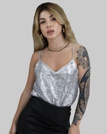 Women Tank Tops & Camis - Bạc - Xem 3