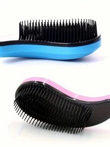 1 pieza Cepillo de pelo de unicolor, peine masajeador del cabelludo, herramienta de peinado apta para todo tipo de cabello, regalo para hombres y mujeres, regalo para el Día de la Madre, cepillo de pelo, peine, herramientas para el cabello, productos y accesorios para el cabello para barbería, salón de belleza, artículos esenciales de viaje
