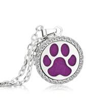 Collier pendentif d'aromathérapie en cristal Médaillon à fleurs de l'arbre de vie ouvert Collier de parfum Diffuseur d'huiles essentielles Bijoux Pendentifs strass Colliers d'arôme