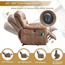 1pcs 42" Wide Oversize Power Lift Recliner Chair Multi-Angle Adjustment With Massage And Heating