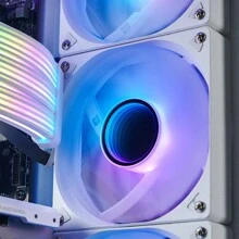 SL-120W ARGB White Model 12CM Chassis Fan Can Be Connected In Series, Forward/Reverse Fan Blades - Forward Fan - View 2