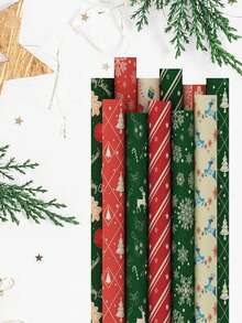 Halloween Gift Wrapping Paper With Pumpkin, Ghost, Skeleton And Bat Patterns, Suitable For Party Gifts And Halloween Decorations - Multicolor - View 2