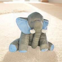 Velboa Plush Elephant: Large And Hypoallergenic For Baby, 50 Cm And Various Colors - 灰色藍耳 - 查看 1