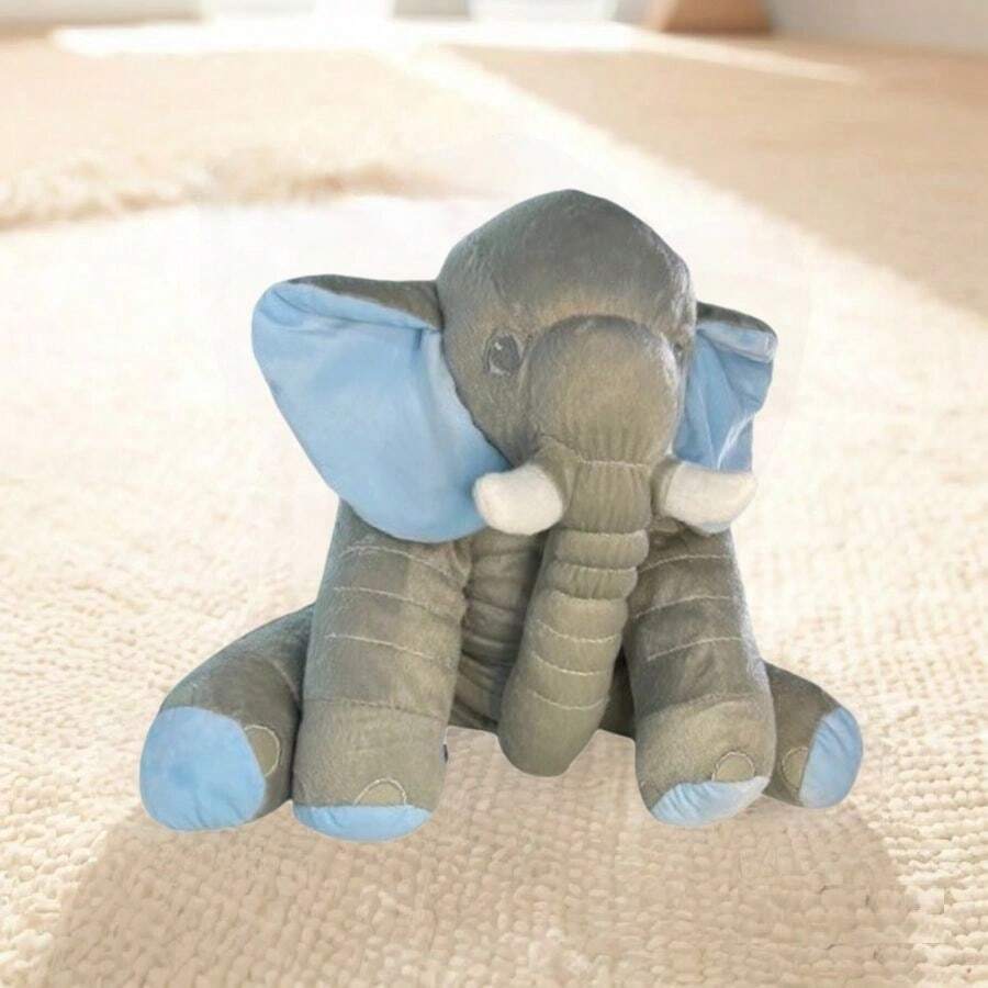 Velboa Plush Elephant: Large And Hypoallergenic For Baby, 50 Cm And Various Colors - 灰色藍耳 - 查看 1
