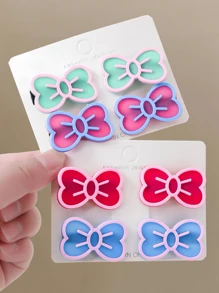 10 件装可爱冰淇淋卡通女孩发夹 - 彩色 - 查看 4