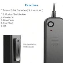 Motorcycle Helmet Waterproof LED Cold Light Strip, Night Riding Helmet Warning Light Strip - Multicolor - View 8