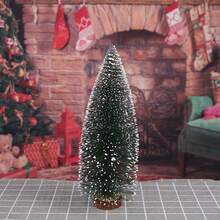 1 cây thông Noel mini để bàn trang trí, cây thông Noel hình lá thông tuyết - màu xanh lá - Xem 3