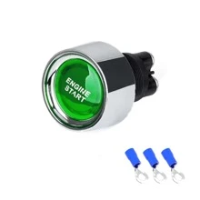 1pc Push Button Starter Switch 12V 50A Momentary Engine Start Ignition Switch 12 Volt 50 Amp Blue /Red Led Push To Start Button For Marine Vehicle Racing Car Truck RV