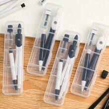 黑白色指南針時尚禮盒組合，適用於小學生，包括自動鉛筆芯和金屬質量學生繪圖工具，批發 - 彩色 - 查看 2