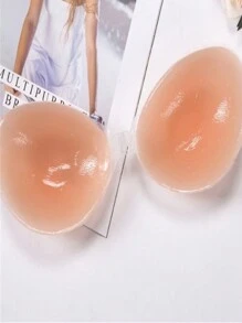 Sutiã Silicone Adesivo Bojo Unbra Feminino sem Alcinha Invisível Push UP com Fecho Taça C - Bege - Visão 7