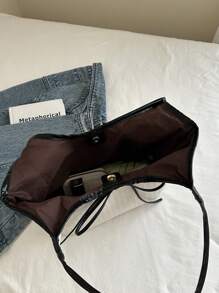 Bolso de mano elegante y de moda, bolso de hombro con decoración de lazo para mujeres, adecuado para usar en el trabajo y el día a día, cartera de mujer con lazo de moda