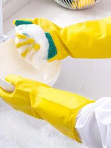1/2pcs Right Hand Dishwashing Gloves, Cleaning Cloth, Sponge, Latex Household Gloves