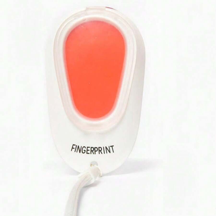 Premium Portable Fingerprint Ink Pad, HighDefinition FastDrying Red
