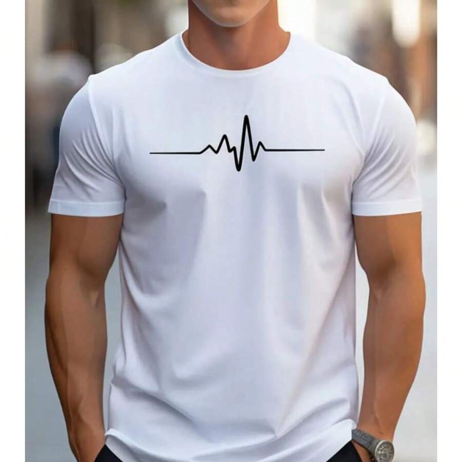 Men's Paris T-Shirt Launch 100% Cotton Shirt 30.1 Combed - 白色 - 查看 1